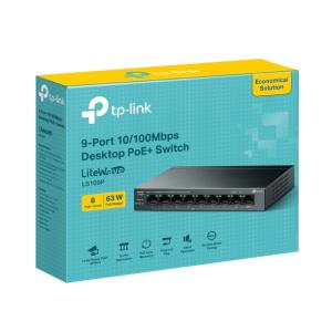 LS109P - Switch 9 Port 10/100 with 8-Port PoE+